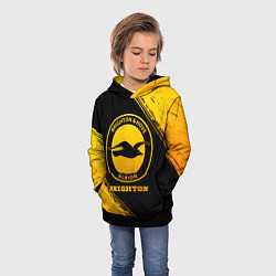 Толстовка-худи детская Brighton - gold gradient, цвет: 3D-черный — фото 2