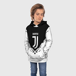 Толстовка-худи детская Juventus sport geometry fc club, цвет: 3D-белый — фото 2