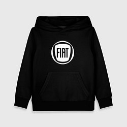 Толстовка-худи детская FIAT logo white, цвет: 3D-черный