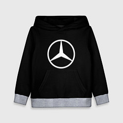 Толстовка-худи детская Mercedes benz logo white, цвет: 3D-меланж