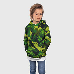 Толстовка-худи детская Camouflage - pattern ai art, цвет: 3D-белый — фото 2