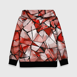 Детская толстовка Чёрно-красная абстракция и чёрные полосы
