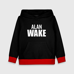 Толстовка-худи детская Alan Wake white logo, цвет: 3D-красный