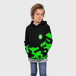 Толстовка-худи детская Minecraft game creeper, цвет: 3D-меланж — фото 2