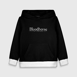 Толстовка-худи детская Bloodborne logo, цвет: 3D-белый