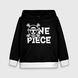 Толстовка-худи детская One piece - emblem, цвет: 3D-белый