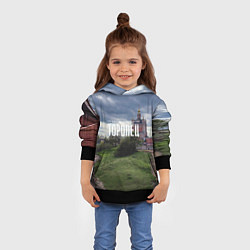 Толстовка-худи детская Торопец Корсунско-Богородский собор, цвет: 3D-черный — фото 2