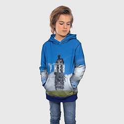 Толстовка-худи детская Ржевский мемориал Советскому Солдату, цвет: 3D-синий — фото 2