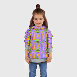 Толстовка-худи детская Психоделическое нло, цвет: 3D-меланж — фото 2