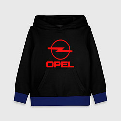 Толстовка-худи детская Opel red logo auto, цвет: 3D-синий