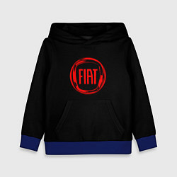 Толстовка-худи детская FIAT logo red, цвет: 3D-синий