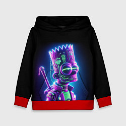 Детская толстовка Bart Simpson cyber ninja - neon glow