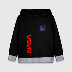 Толстовка-худи детская Nasa космический бренд, цвет: 3D-меланж