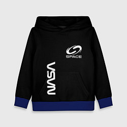 Детская толстовка Nasa space logo white