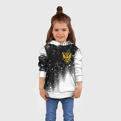 Толстовка-худи детская Герб Росси краски, цвет: 3D-белый — фото 2