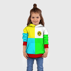 Толстовка-худи детская Borussia color cport, цвет: 3D-красный — фото 2