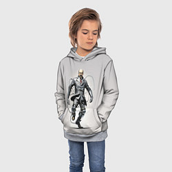 Толстовка-худи детская Танцующий кибер Ленин - нейросеть, цвет: 3D-меланж — фото 2