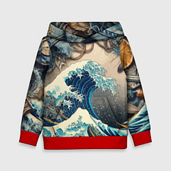 Детская толстовка Collage of all sorts of things and a wave