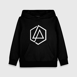 Толстовка-худи детская Linkin park logo white, цвет: 3D-черный