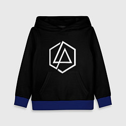 Толстовка-худи детская Linkin park logo white, цвет: 3D-синий