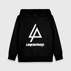 Толстовка-худи детская Linkin park logo brend music, цвет: 3D-черный