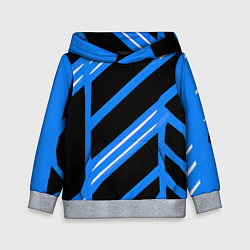 Детская толстовка Black and white stripes on a blue background