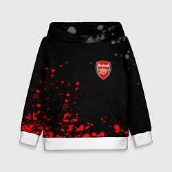 Толстовка-худи детская Arsenal spash, цвет: 3D-белый