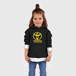 Толстовка-худи детская Toyota yellow, цвет: 3D-белый — фото 2