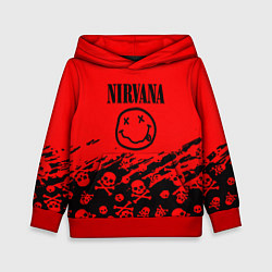 Детская толстовка Nirvana rock skull