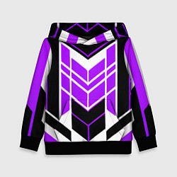 Детская толстовка Purple and black stripes on a white background