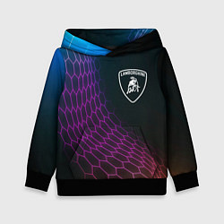 Детская толстовка Lamborghini neon hexagon