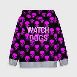 Детская толстовка Watch dogs neon skull