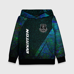 Детская толстовка Everton glitch blue