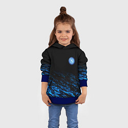 Толстовка-худи детская Napoli fc club texture, цвет: 3D-синий — фото 2