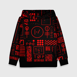 Детская толстовка Twenty one pilots pattern rock