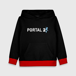 Толстовка-худи детская Portal 2 logo, цвет: 3D-красный