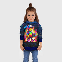 Толстовка-худи детская Roblox скейтер, цвет: 3D-синий — фото 2