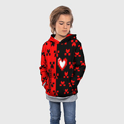 Толстовка-худи детская Minecraft games, цвет: 3D-меланж — фото 2