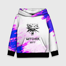 Толстовка-худи детская The Witcher colors neon, цвет: 3D-черный