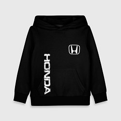Толстовка-худи детская Honda white logo auto, цвет: 3D-черный