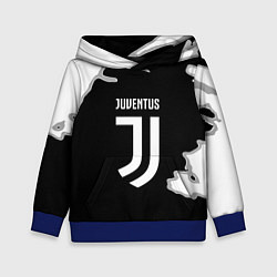 Толстовка-худи детская Juventus fc краски, цвет: 3D-синий