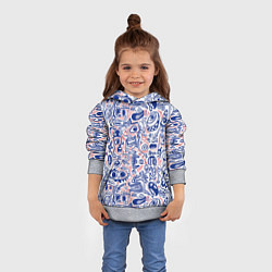 Толстовка-худи детская Рожицы с узорами, цвет: 3D-меланж — фото 2