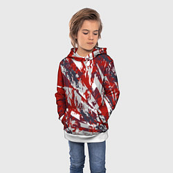 Толстовка-худи детская Яркий абстрактный узор для спорта, цвет: 3D-белый — фото 2