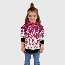 Толстовка-худи детская Яркий абстрактный узор для спорта, цвет: 3D-черный — фото 2
