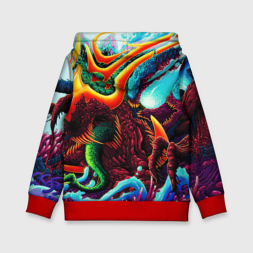 Детская толстовка Cyberpunk hyperbeast steel / 3D-Красный – фото 2