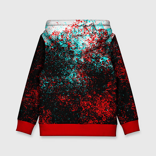 Детская толстовка Assassins Creed logo glitch / 3D-Красный – фото 2