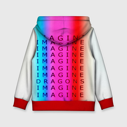 Детская толстовка Imagine Dragons neon rock / 3D-Красный – фото 2