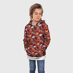 Толстовка-худи детская Разыгрывай неприязнь, цвет: 3D-белый — фото 2