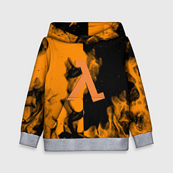 Детская толстовка Half life fire orange