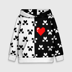 Детская толстовка Minecraft pattern love